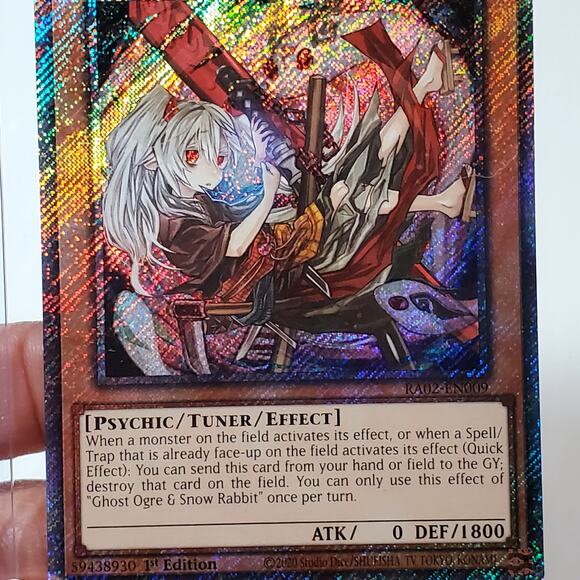 Ghost Ogre & Snow Rabbit Yu-Gi-Oh 1st Edition Trading Card RA02-EN009 - Picture 3 of 4